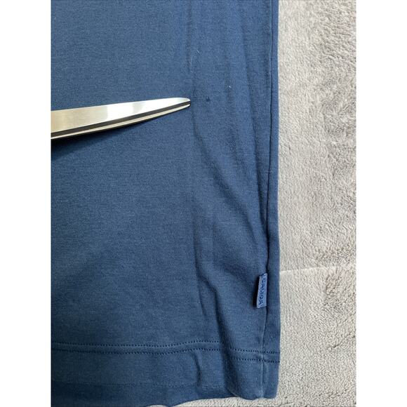 Calida Womens Medium Navy Blue 100% Cotton V Neck T-Shirt Sleep Shirt READ - Picture 5 of 12